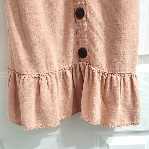 Monteau Sleeveless Ruffle Hem Dress in - Peach Color - Picture 6 of 11